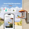 Pipishell Camera Bird Feeder for Outside, Solar-Powered Smart Bird Feeder with Camera, AI Identification 10000+ Birds Species, 2K Live View, Instant Visit Alerts, Gift for Birdwatching (PIWBF01OR)